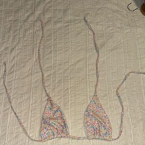 Floral Triangle Bikini Top